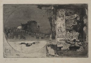 O Castelo das Corujas, 1887. de Felix Hilaire Buhot
