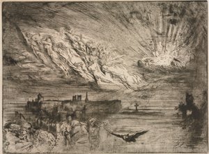 Os Espíritos das Cidades dos Mortos, 1885. de Felix Hilaire Buhot