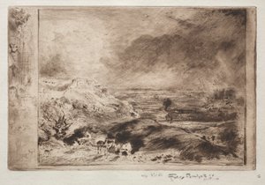 A tempestade, depois de Constable, c. 1875 de Felix Hilaire Buhot