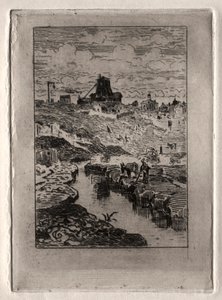 O poço da colina de Cailles de Felix Hilaire Buhot