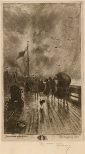 Um desembarque na Inglaterra de Felix Hilaire Buhot