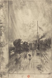 Um cais na Inglaterra, 1879. de Felix Hilaire Buhot