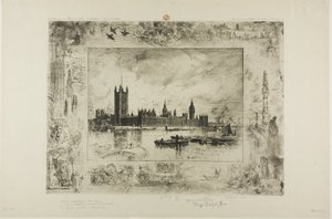 Palácio de Westminster de Felix Hilaire Buhot