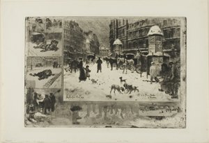 Inverno em Paris de Felix Hilaire Buhot