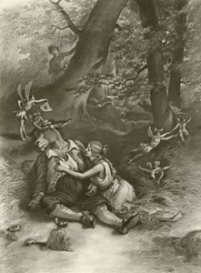 Sonho de uma noite de verão. Ato IV, Cena I (gravura) de Felix Octavius Carr Darley
