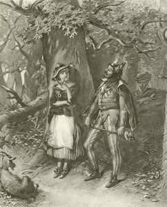 Como você gosta. Ato III, Cena III (gravura) de Felix Octavius Carr Darley