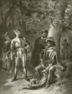 Como você gosta. Ato V-Cena IV (gravura) de Felix Octavius Carr Darley