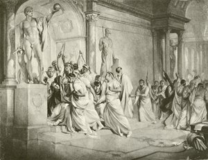 Júlio César. Ato III-Cena I (gravura) de Felix Octavius Carr Darley