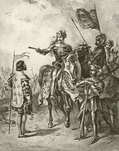 Rei Henrique Quinto V. Ato IV, Cena VII (gravura) de Felix Octavius Carr Darley