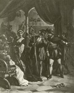 Rei Henrique VIII. Ato I, Cena IV (gravura) de Felix Octavius Carr Darley