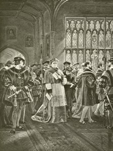 Rei Henrique VIII. Ato I, Cena I (gravura) de Felix Octavius Carr Darley