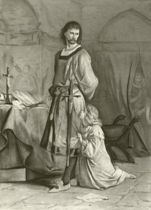 Rei João Ato IV, Cena I (gravura) de Felix Octavius Carr Darley