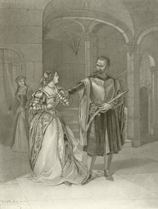 Otelo Ato IV, Cena II (gravura) de Felix Octavius Carr Darley