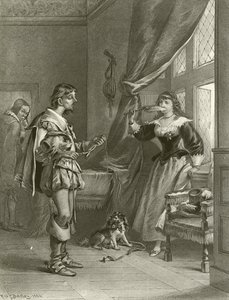 As esposas alegres de Windsor. Ato III, Cena IV (gravura) de Felix Octavius Carr Darley