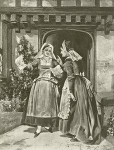 As esposas alegres de Windsor. Ato II, Cena I (gravura) de Felix Octavius Carr Darley