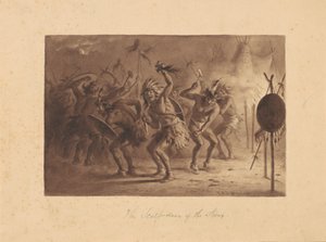A dança do couro cabeludo dos Sioux de Felix Octavius Carr Darley