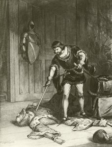 Terceira parte de Henry VI. Ato V-Cena VI (gravura) de Felix Octavius Carr Darley