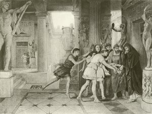Timão de Atenas. Ato III, Cena IV (gravura) de Felix Octavius Carr Darley