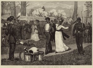 Exposição do Centenário Americano, Cena em Fairmount Park, Filadélfia, Milícia Negra após Broca