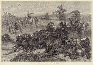 A guerra, turcos transportando armas até a frente