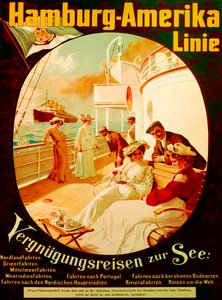 &39;Prazer Cruzeiro no Mar&39;, cartaz publicitário da Hamburg American Line, 1904
