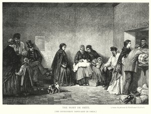 O Mont de Piete, a Loja do Peão do Governo em Paris (gravura) de Ferdinand (after) Heilbuth