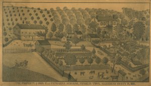 A propriedade de John P. e Catharina Schuring, Franklin Town, Allegheny County, Pensilvânia, 1883 de Ferdinand A. Brader