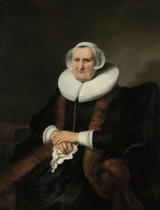 Retrato de uma velha senhora, possivelmente Elisabeth Bas Retrato de uma velha senhora, possivelmente Elisabeth Jacobsdr Bas (1571-1649), viúva de Jochem Hendricksz Swartenhont de Ferdinand Bol (attributed to)