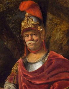 Homem com um capacete dourado (Marte) de Ferdinand Bol