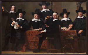 Presidente do Amsterdam Wine Merchants Guild (Holanda). Pintura de Ferdinand Bol (1616-1680), óleo sobre tela, cerca de 1659. Arte holandesa