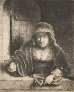 Mulher com Pera, século XVII. de Ferdinand Bol