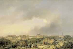 A Cidadela de Antuérpia pouco depois do Cerco de 19 de Novembro-23 de Dezembro de 1832, e a rendição do Garisson holandês aos franceses de Ferdinand De Braekeleer (I)