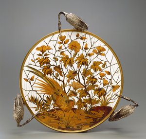 Coupe, c.1878 (latão prateado, marchetaria de marfim, liga de cobre e madeira)