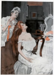 Mulher com o cabelo arrumado, final do século XIX e início do século XX de Ferdinand Freih van Reznicek