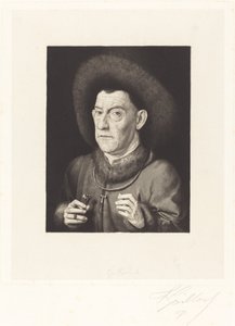 O homem do rosa de Ferdinand Gaillard after Jan van Eyck