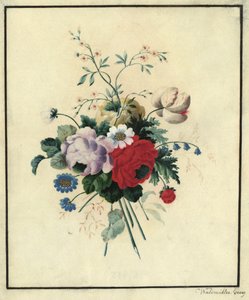 Rosas, túlipas, margaridas de Ferdinand Georg Waldmüller