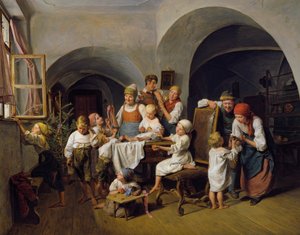 manhã de Natal de Ferdinand Georg Waldmuller