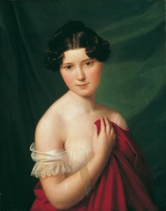 A atriz da corte Sophie Müller de Ferdinand Georg Waldmuller