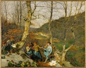 primavera nos bosques de Viena de Ferdinand Georg Waldmuller