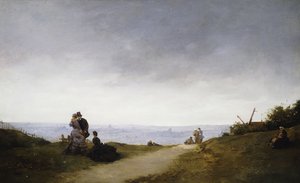 Uma vista de Paris de Montmartre,