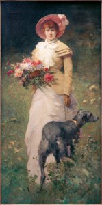 Mulher com cão