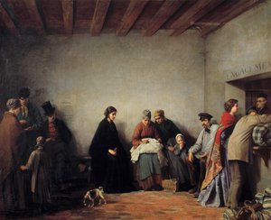O Monte do Piete. Pintura de Ferdinand Heilbuth (1826 - 1889)