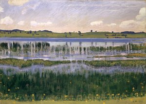 Lago Burgäschi perto de Langenthal, por volta de 1901. de Ferdinand Hodler