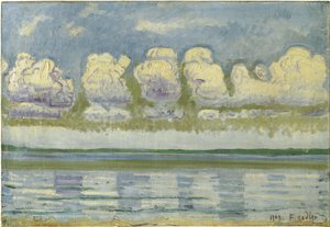Lago de Genebra com o Jura suíço, 1909 de Ferdinand Hodler