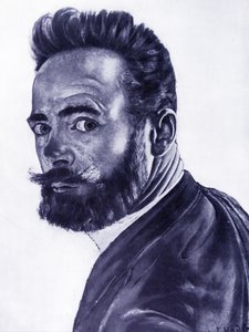 Auto-retrato, 1891 de Ferdinand Hodler