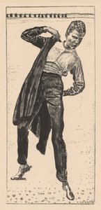 Aluno vestindo seu casaco de Ferdinand Hodler