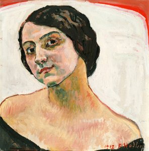 Mulher com cabelo castanho, 1913 de Ferdinand Hodler