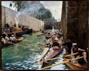 A fechadura. Pintura de Ferdinand Joseph Gueldry (1858-1945). Óleo sobre tela. A menção deve ser feita: Reims, Musee Des Beaux Arts