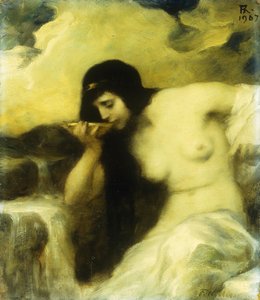 Uma ninfa bebendo em uma primavera, 1907