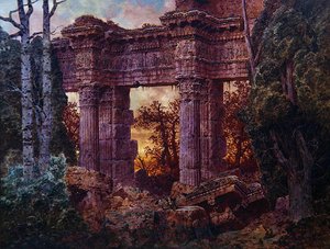 Ruína Romana ao Crepúsculo (óleo sobre tela)